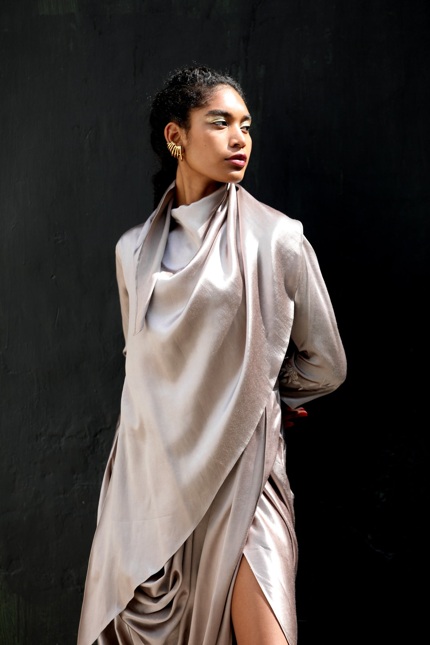 Drape Beatrice with trench