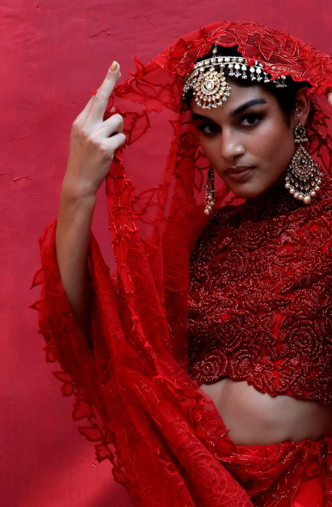Red Banyan Lehenga