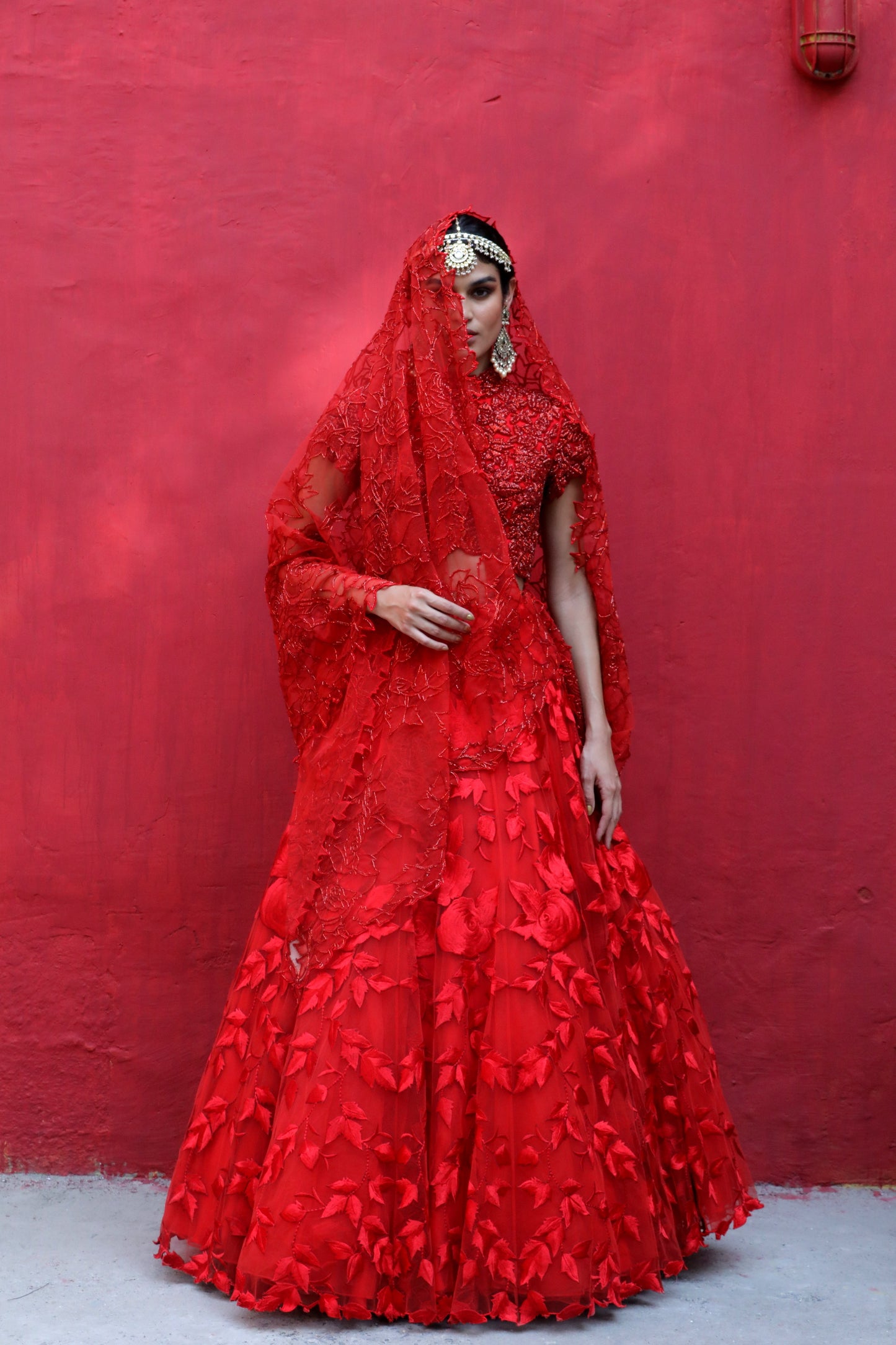Red Banyan Lehenga