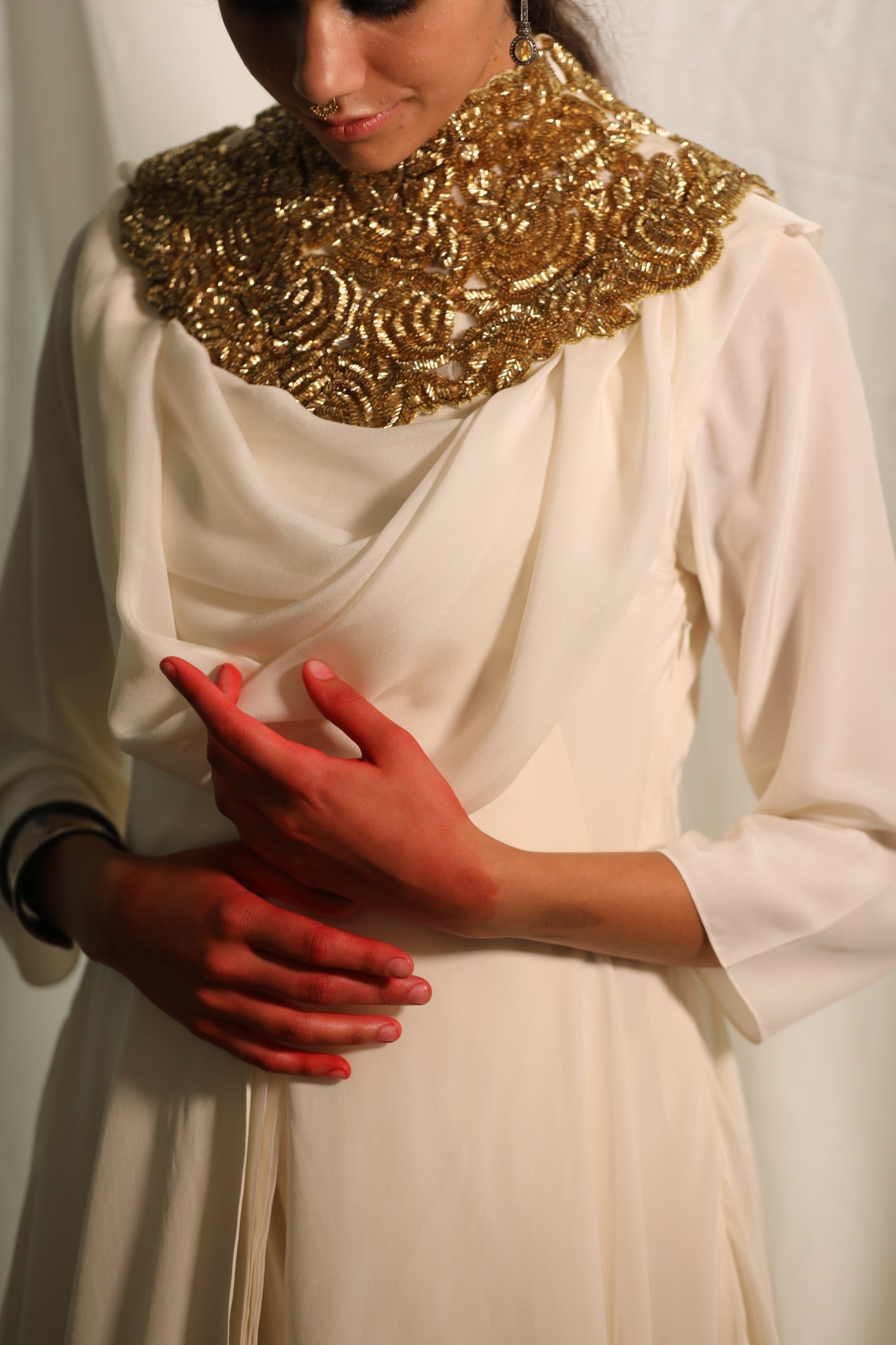 Gold embroidered Collar