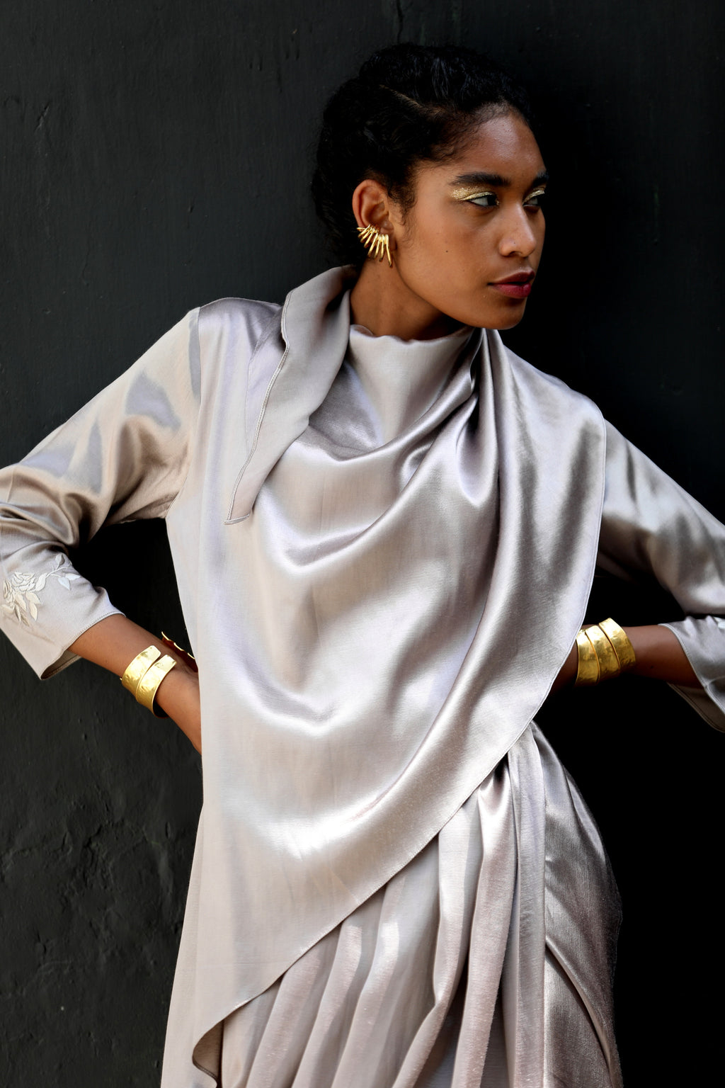 Drape Beatrice with trench
