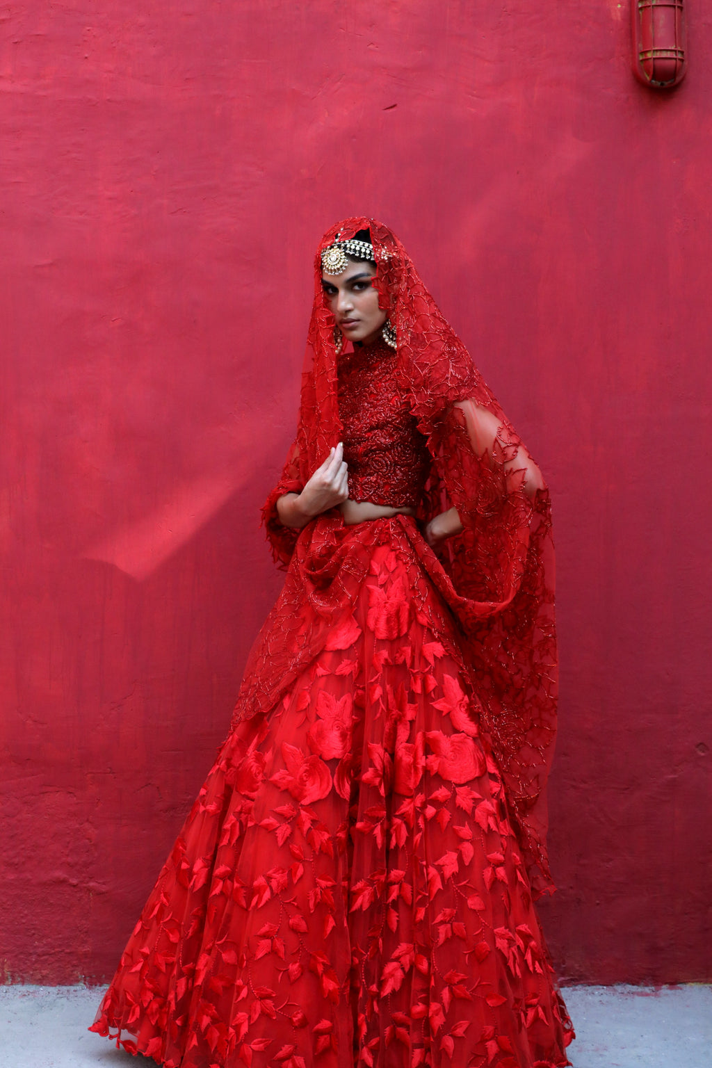 Red Banyan Lehenga