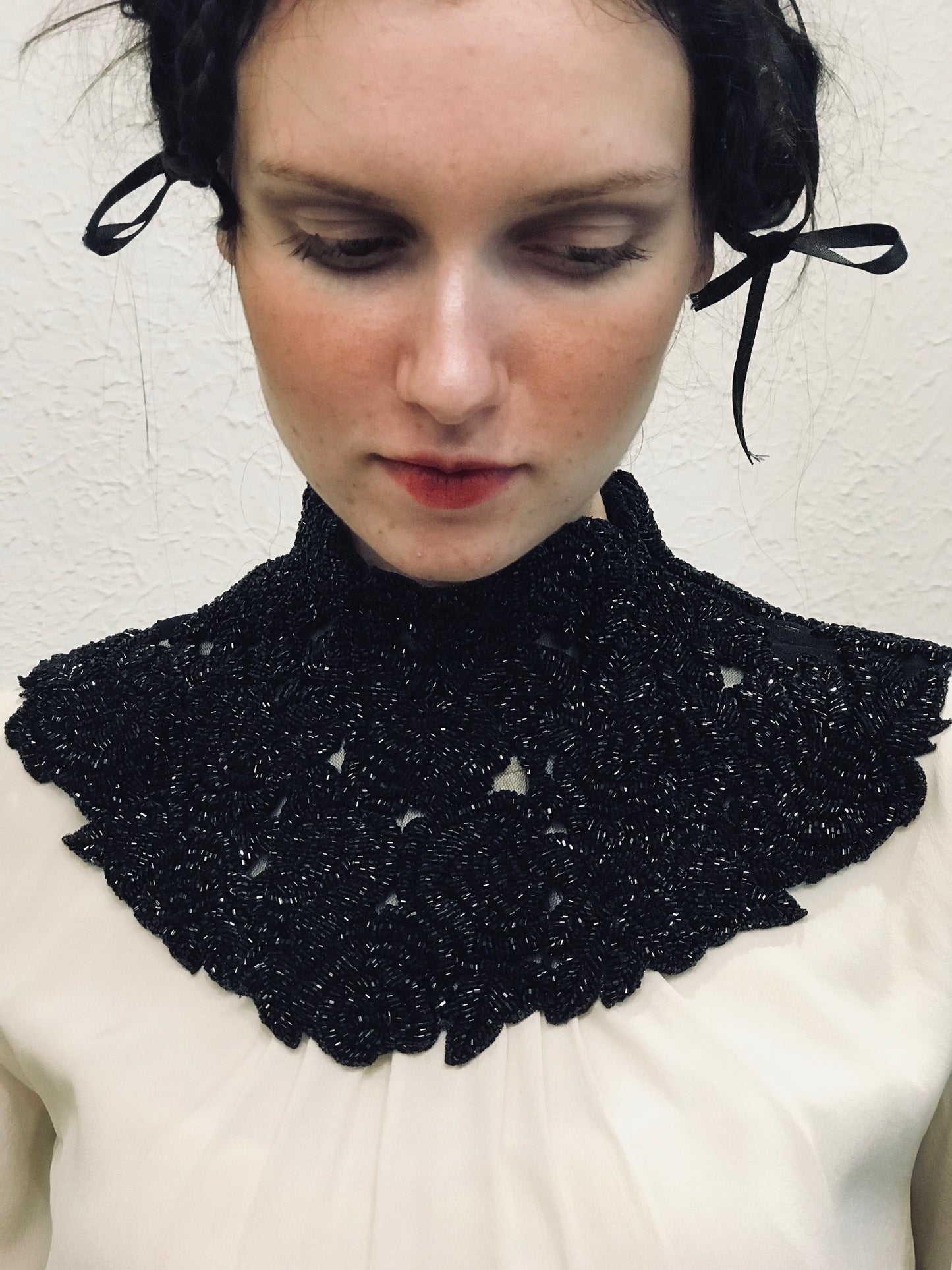 Black embroidered Collar