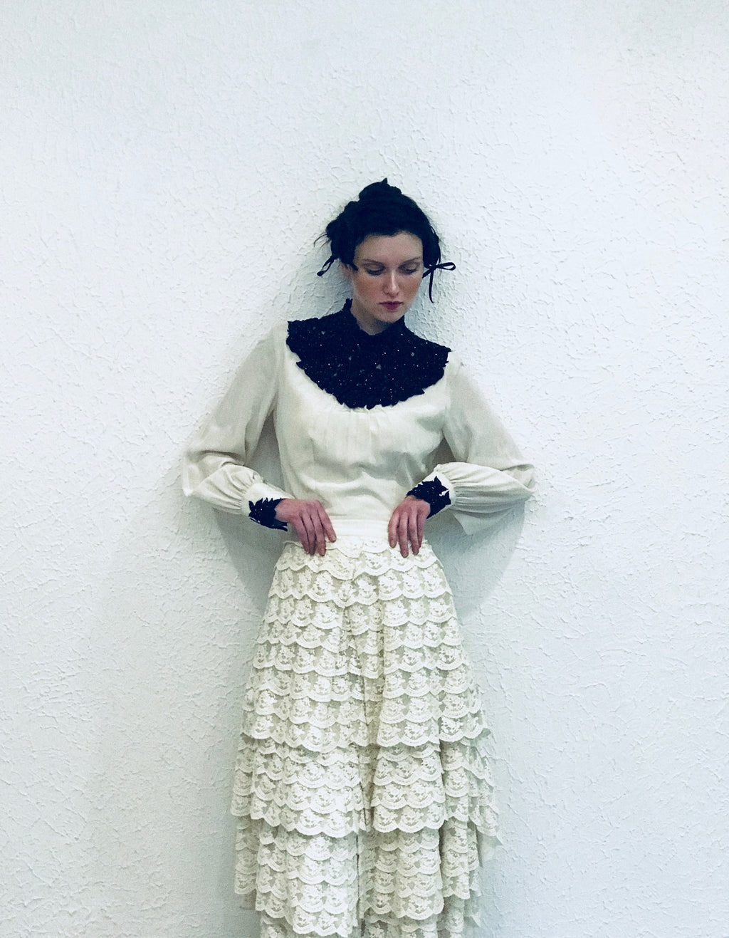 Black embroidered Collar
