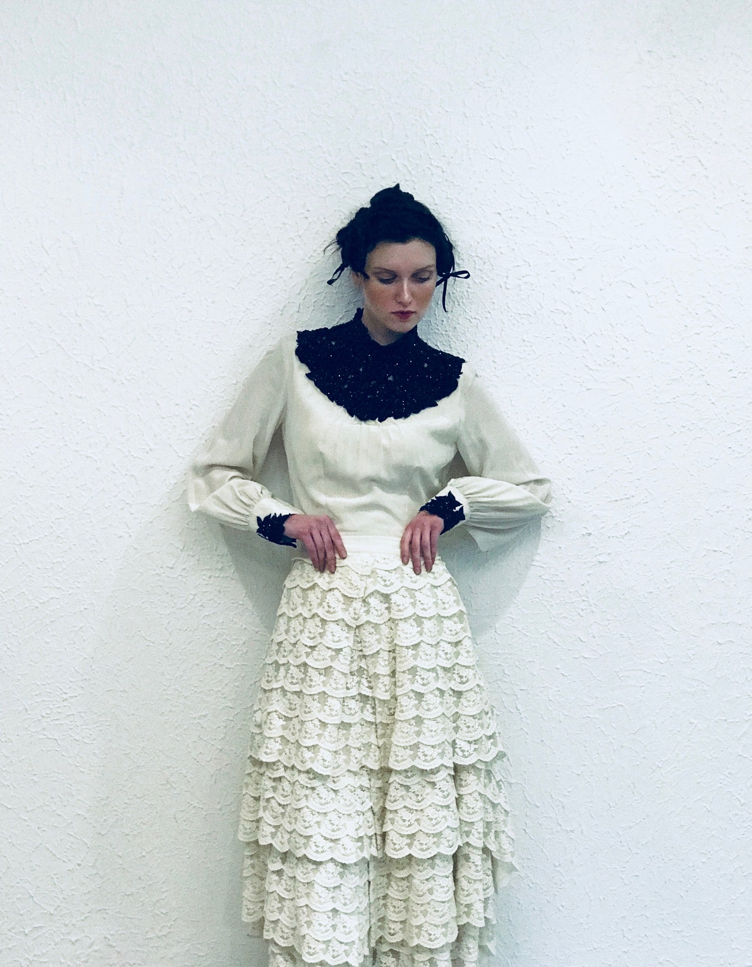 Black embroidered Collar